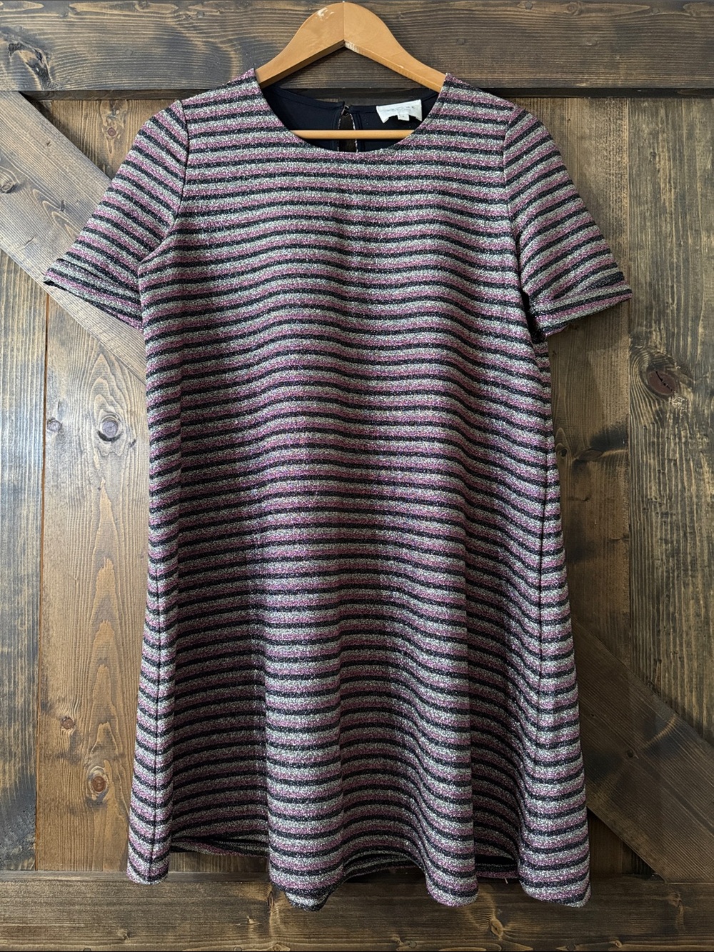SÉZANE Vick Striped Metallic Shirt Dress - Picture 3 of 8